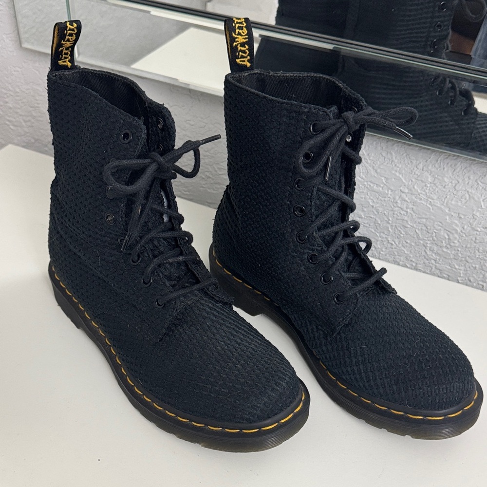 Dr. Martens Textured Black Boots